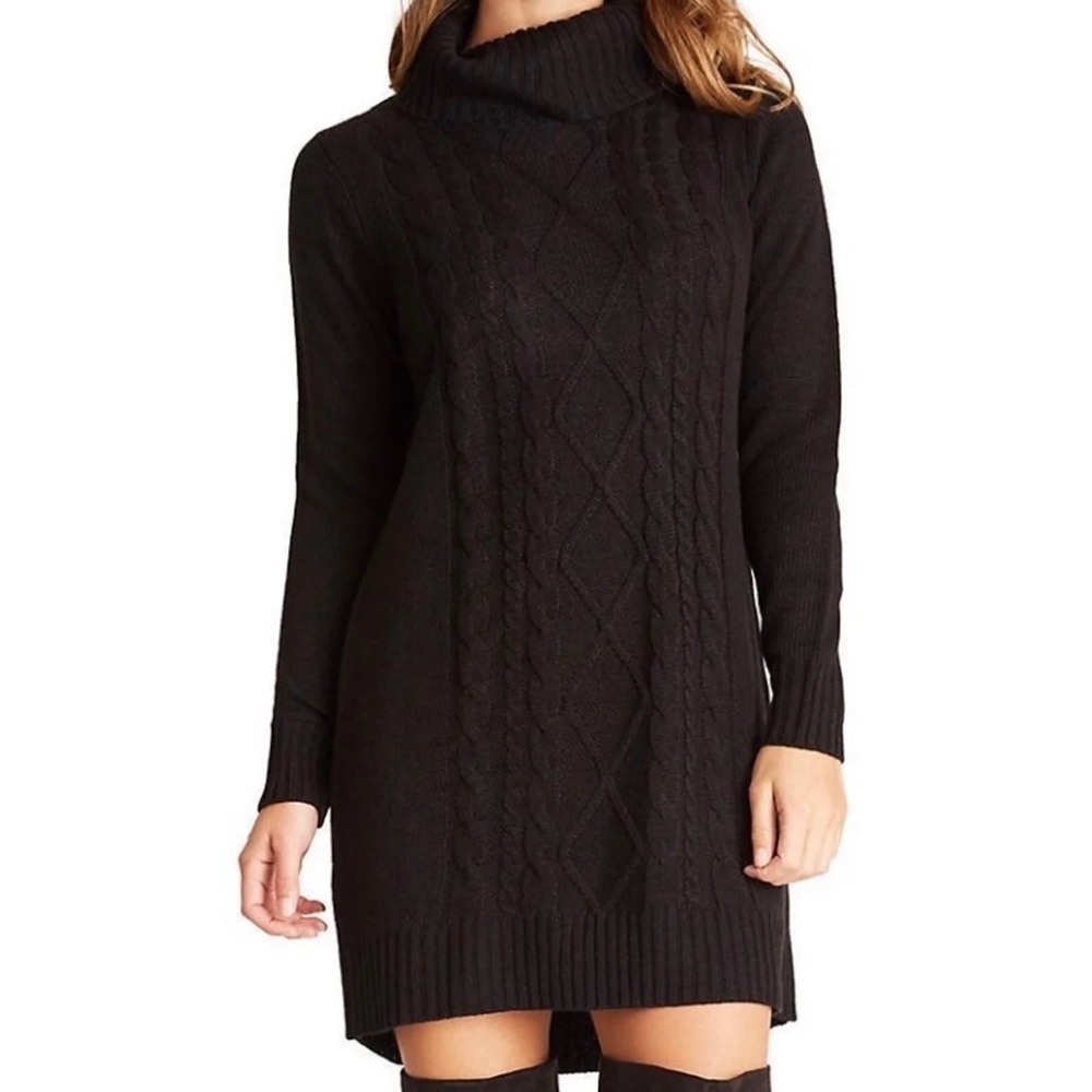 IZ Byer cowlneck cable sweater dress NWT